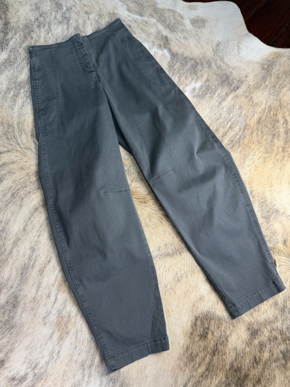 OSKA Hose Birga Charcoal Barrel Leg Pants Architectural Pull-On Trousers Size 0 - Picture 2 of 14